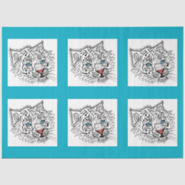 Mit Augen Babytiger Seidenpapier