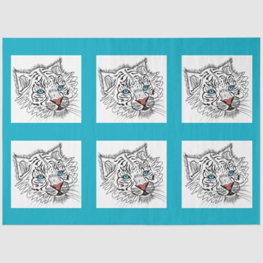 Mit Augen Babytiger Seidenpapier (Vorderseite)