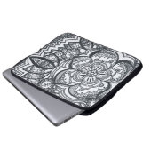 Mit Augen Blumemandala-Laptop-Hülse Laptopschutzhülle (Vorne Knopf)