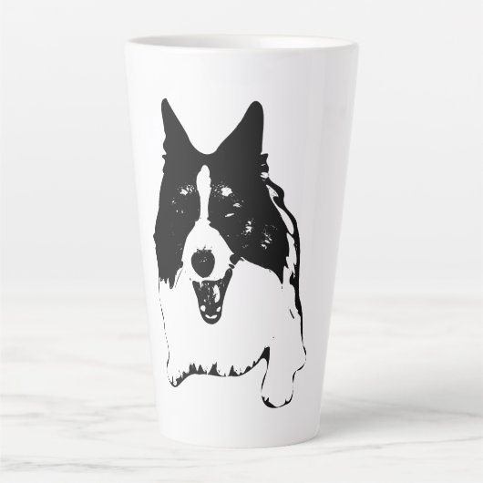 Mit Augen Corgi-Front Milchtasse (Vorderseite)
