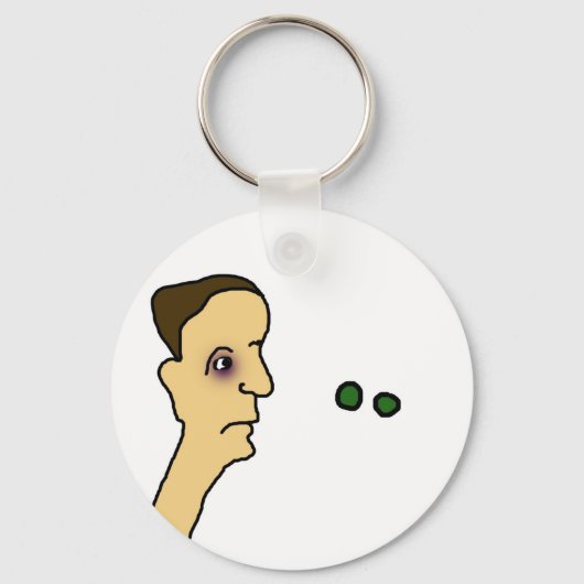 Mit Augen Erbsen Schlüsselanhänger (Vorderseite)