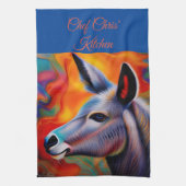 Mit Augen Esel Blau *personalisieren* Geschirrtuch (Vertikal)