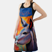 Mit Augen Esel Blau *personalisieren* Schürze (InSitu)