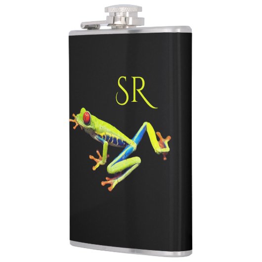 Mit Augen gestrichene Baumwoll-Monogramm Flachmann (Links)