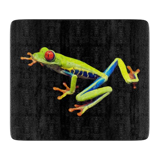 Mit Augen gestrichene Froschglas Schneidebrett (Vorderseite)
