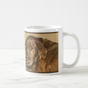 Mit Augen goldener irischer Hund Browns Kaffeetasse