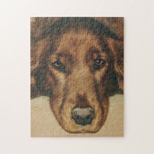 Mit Augen goldener irischer Hund Browns Puzzle (Vertikal)