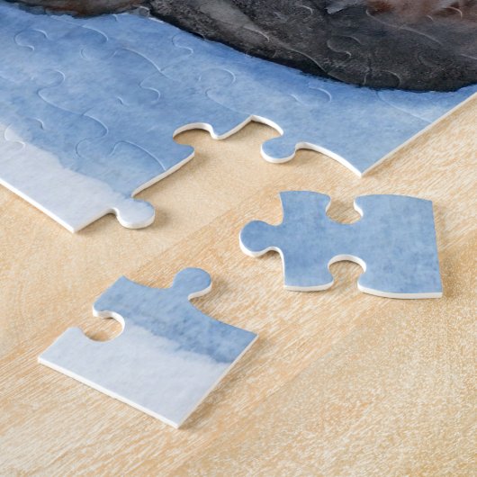 Mit Augen grün, grau, weiß und braun Puzzle (Seite)