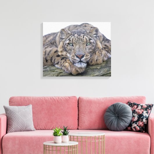 Mit Augen grüner Blickwinkel, ummantelte Leinwand (Insitu (Wohnzimmer))