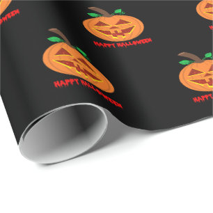 Mit Augen Happy Halloween Pumpkin Wrapping Paper Geschenkpapier