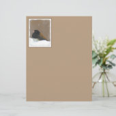 Mit Augen Junco-Malerei - Original Bird Art (Stehend Vorderseite)