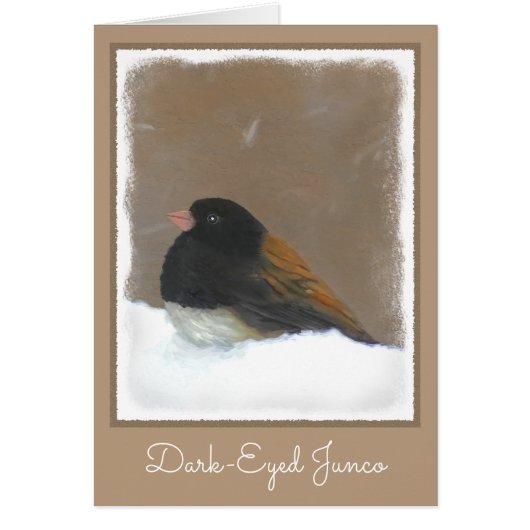 Mit Augen Junco-Malerei - Original Bird Art (Vorne)