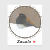 Mit Augen Junco-Malerei - Original Bird Art Aufkleber (Blatt)
