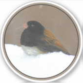 Mit Augen Junco-Malerei - Original Bird Art Aufkleber (Vorderseite)