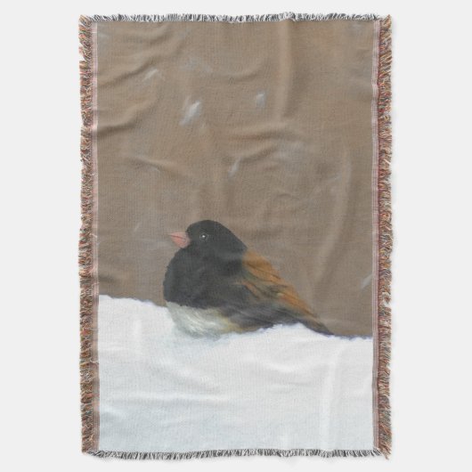 Mit Augen Junco-Malerei - Original Bird Art Decke (Vorderseite Vertikal)