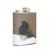 Mit Augen Junco-Malerei - Original Bird Art Flachmann (Rechts)