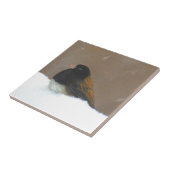 Mit Augen Junco-Malerei - Original Bird Art Fliese (Seite)