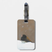 Mit Augen Junco-Malerei - Original Bird Art Gepäckanhänger (Rückseite vertikal)