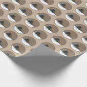 Mit Augen Junco-Malerei - Original Bird Art Geschenkpapier (Ecke)