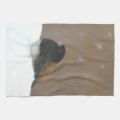 Mit Augen Junco-Malerei - Original Bird Art Geschirrtuch (Horizontal)