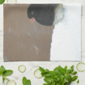 Mit Augen Junco-Malerei - Original Bird Art Geschirrtuch (Gefaltet)
