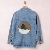 Mit Augen Junco-Malerei - Original Bird Art Jeansjacke (Hangar)