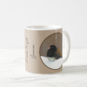 Mit Augen Junco-Malerei - Original Bird Art Kaffeetasse (VorderseiteRechts)