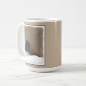 Mit Augen Junco-Malerei - Original Bird Art Kaffeetasse (Vorderseite Links)
