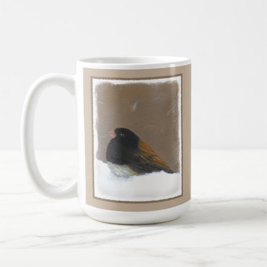 Mit Augen Junco-Malerei - Original Bird Art Kaffeetasse (Links)