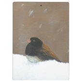 Mit Augen Junco-Malerei - Original Bird Art Klemmbrett (Rückseite)