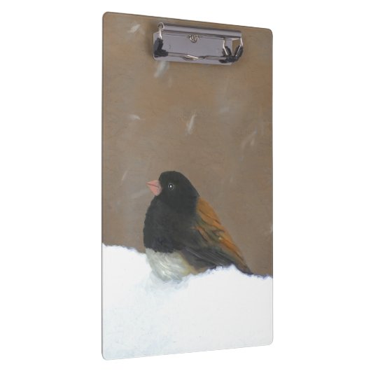 Mit Augen Junco-Malerei - Original Bird Art Klemmbrett (Rechts)