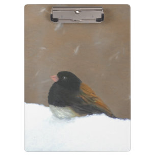 Mit Augen Junco-Malerei - Original Bird Art Klemmbrett