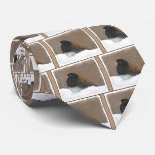 Mit Augen Junco-Malerei - Original Bird Art Krawatte