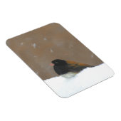 Mit Augen Junco-Malerei - Original Bird Art Magnet (Rechte Seite)