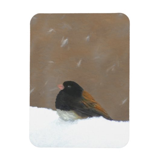 Mit Augen Junco-Malerei - Original Bird Art Magnet (Vertikal)