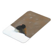 Mit Augen Junco-Malerei - Original Bird Art Magnet (Linke Seite)