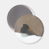Mit Augen Junco-Malerei - Original Bird Art Magnet (Vorderseite/Rückseite)