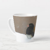 Mit Augen Junco-Malerei - Original Bird Art Milchtasse (Linke Ecke)