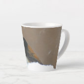 Mit Augen Junco-Malerei - Original Bird Art Milchtasse (Rechte Ecke)