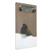 Mit Augen Junco-Malerei - Original Bird Art Mini Klemmbrett (Schrägansicht)