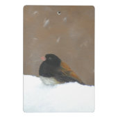 Mit Augen Junco-Malerei - Original Bird Art Mini Klemmbrett (Rückseite)