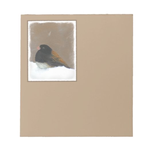 Mit Augen Junco-Malerei - Original Bird Art Notizblock (Vorderseite)