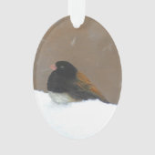 Mit Augen Junco-Malerei - Original Bird Art Ornament (Vorderseite)