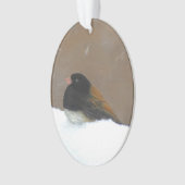 Mit Augen Junco-Malerei - Original Bird Art Ornament (Vorderseite)