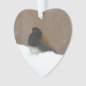 Mit Augen Junco-Malerei - Original Bird Art Ornament (Vorderseite)