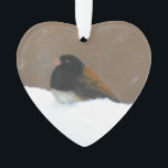 Mit Augen Junco-Malerei - Original Bird Art Ornament<br><div class="desc">Dunkel-Mit Augen Junco-Portrait, Originalgemälde. Wir sind auf niedliche und lustige Originalkunst spezialisiert, die wir für Sie selbst oder als Geschenk für Ihre dunkel-Mit Augen Junco Liebhaber anbieten. Seien Sie kreativ - klicken Sie auf KENNEN, um Text hinzuzufügen/zu entfernen/zu ändern, das Bild zu verändern, Farben zu ändern oder alles andere, was...</div>