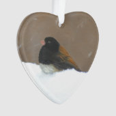 Mit Augen Junco-Malerei - Original Bird Art Ornament (Vorderseite)