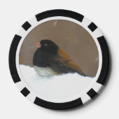 Mit Augen Junco-Malerei - Original Bird Art Pokerchips (Rückseite)