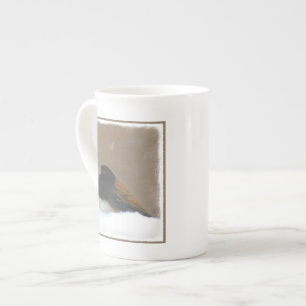 Mit Augen Junco-Malerei - Original Bird Art Porzellantasse