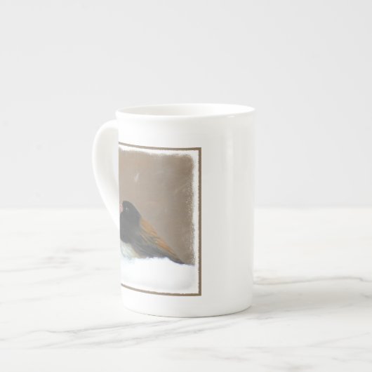 Mit Augen Junco-Malerei - Original Bird Art Porzellantasse (Vorderseite Links)